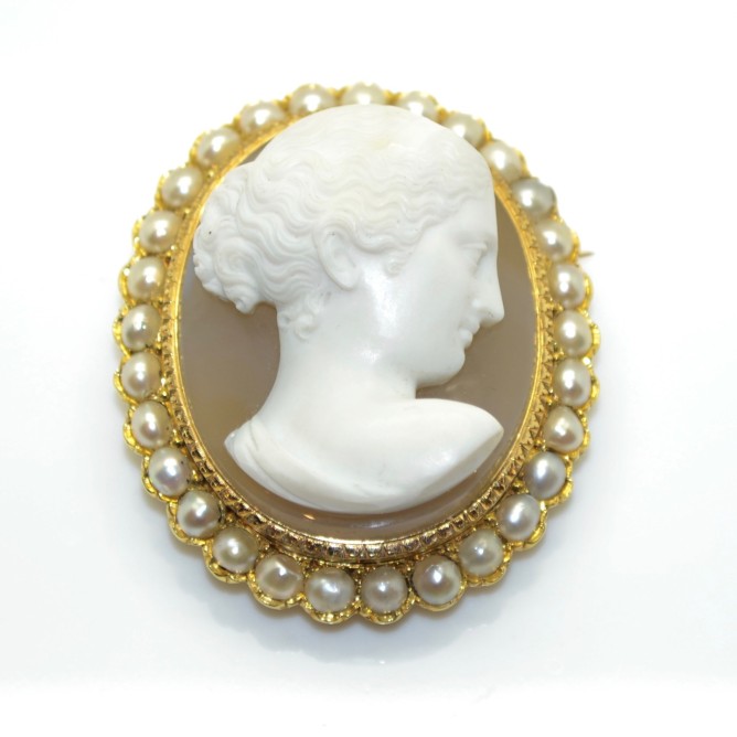 Broche Bijou De Deuil Ancienne Porte Photo Napoléon III En Métal - Bon état