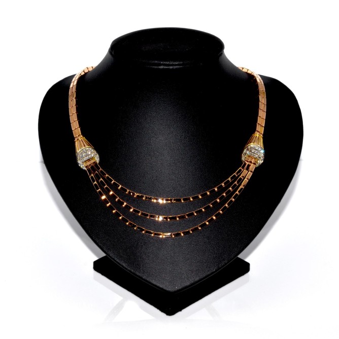 Collier Vintage Unique | Perles Dorées Et Galets Noirs, Fermoir à Vis, Bijou Fantaisie élégant
