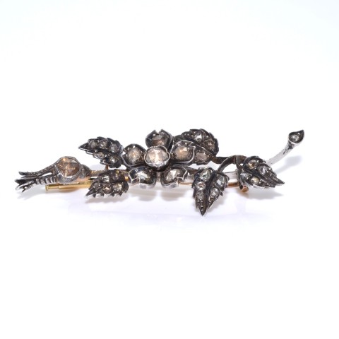 Broche Ancienne Vintage à Identifier - Bijou Peint à La Main - Occasion