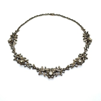 Bijoux anciens - Collier ancien diamants, vers 1850 