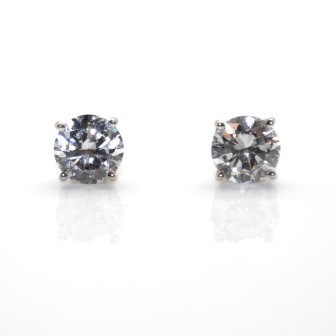 Bijoux récents - Boucles d'oreilles (puces) diamants - 1,78 carat total