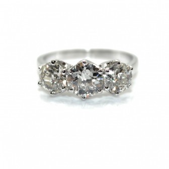 Bijoux récents - Bague trilogie diamants 2,04ct total 