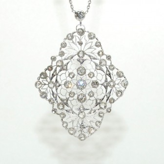 Bijoux anciens - Pendentif Art Déco diamants, vers 1920