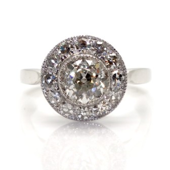 Bagues de fiançailles - Bague entourage diamants