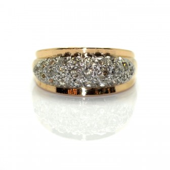 Bijoux anciens - Bague Tank diamants