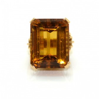 Bijoux anciens - Bague citrine vintage