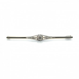 Bijoux anciens - Barrette Art Déco diamants 