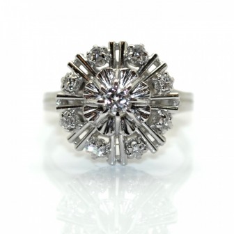 Bagues de fiançailles - Bague marguerite diamants
