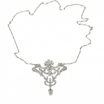 Bijoux anciens - Pendentif Belle époque en diamant, vers 1910