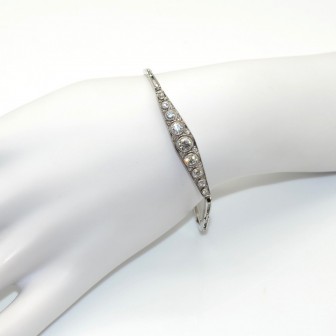 Bijoux anciens - Bracelet Art Déco diamants 