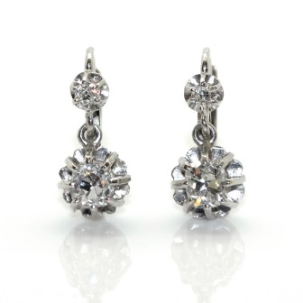Bijoux récents - Boucles d'oreilles dormeuses diamants 