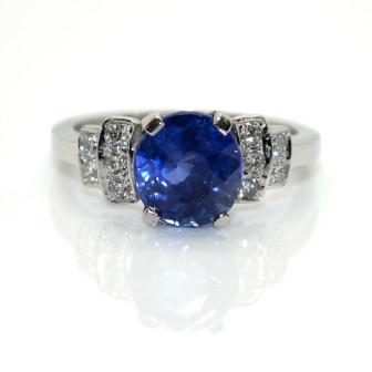 Bagues de fiançailles - Bague saphir et diamants