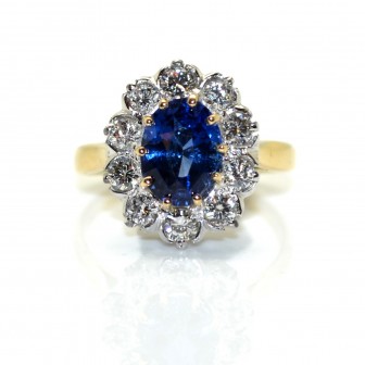 Bijoux récents - Bague pompadour saphir
