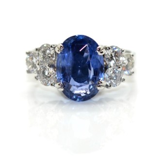 Bijoux récents - Bague saphir et diamants