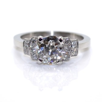 Bijoux récents - Bague solitaire diamant 1,71 ct
