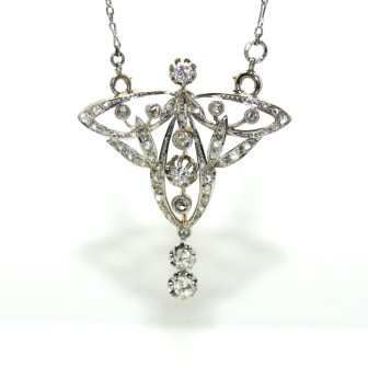 Bijoux anciens - Pendentif Belle époque en diamants, vers 1910