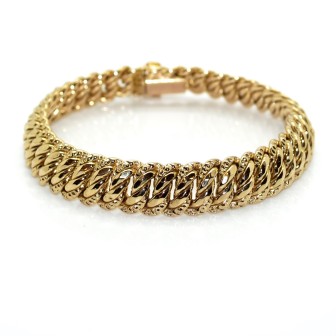 Bijoux anciens - Bracelet vintage maille américaine, vers 1960