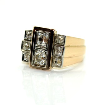 Bagues de fiançailles - Bague Tank diamants 