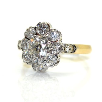 Créations - Bague Pompadour diamants 