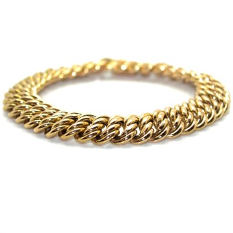 Bijoux anciens - Bracelet vintage maille américaine, vers 1960