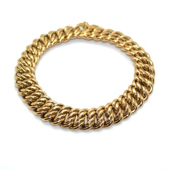 Bijoux anciens - Bracelet vintage maille américaine, vers 1960