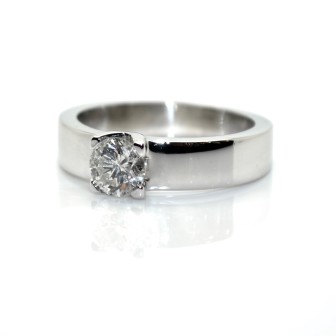 Bagues de fiançailles - Bague solitaire diamant 