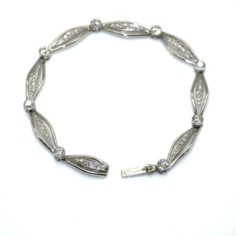 Bijoux anciens - Bracelet Art-Déco en diamants