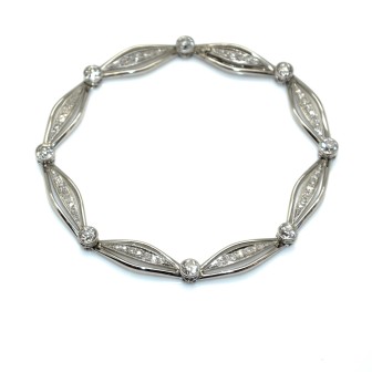 Bijoux anciens - Bracelet Art-Déco en diamants