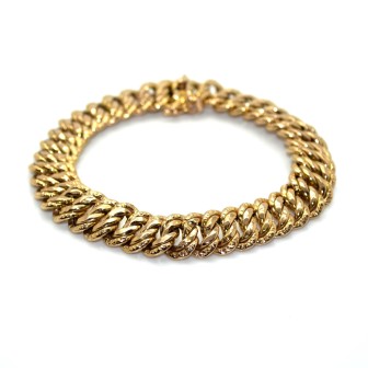 Bijoux anciens - Bracelet vintage maille américaine