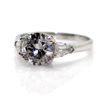 Bagues de fiançailles - Bague solitaire diamant 1,56 carat