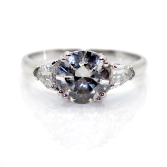 Bijoux récents - Bague solitaire diamant 1,56 carat