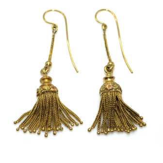 Bijoux anciens - Boucles d'oreilles pompons