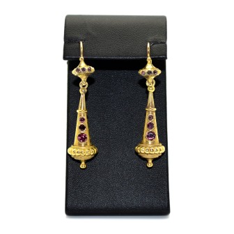 Bijoux anciens - Boucles d'oreilles pendantes anciennes