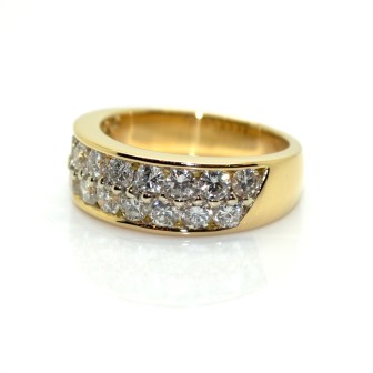 Bagues de fiançailles - Bague jonc diamants 