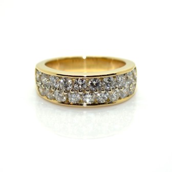 Bagues de fiançailles - Bague jonc diamants 