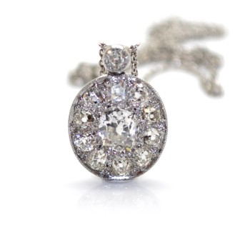 Bijoux anciens - Pendentif Art Déco diamants 