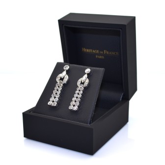 Bijoux récents - Boucles d'oreilles Art Deco diamants 