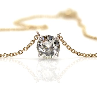 Bijoux anciens - Pendentif diamant 1,19 carat