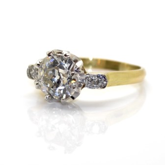 Bijoux récents - Bague solitaire diamant 1,71 carat