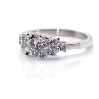 Bagues de fiançailles - Bague solitaire diamant 1,01 ct