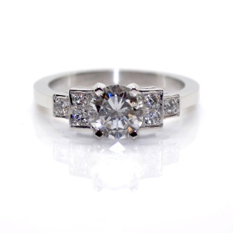 Bagues de fiançailles - Bague solitaire diamant 1,01 ct