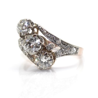Bagues de fiançailles - Bague trilogie diamants 