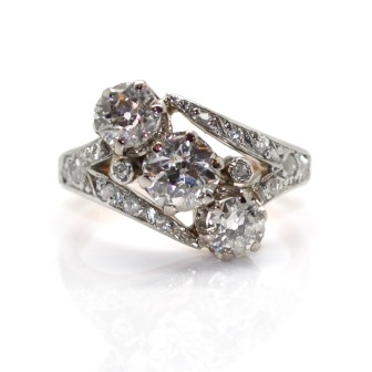 Bagues de fiançailles - Bague trilogie diamants 