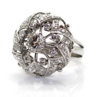 Bijoux récents - Bague boule diamants