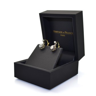 Bijoux anciens - Boucles d'oreilles dormeuses diamants 
