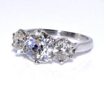 Bagues de fiançailles - Bague trilogie diamants 