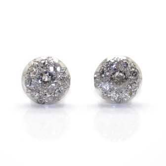Bijoux récents - Boucles d'oreilles art déco diamants