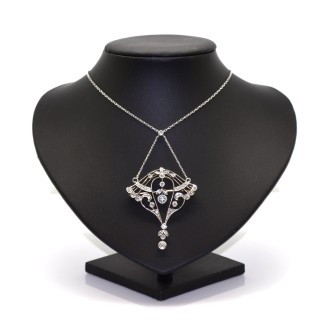 Bijoux anciens - Pendentif Art Nouveau diamants