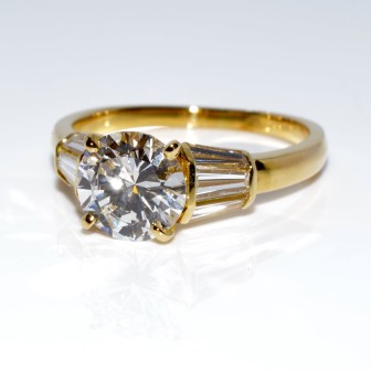 Bagues de fiançailles - Bague solitaire diamant 1,90 carat