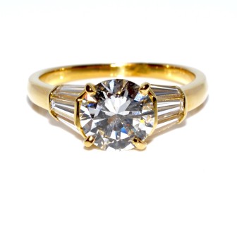 Bagues de fiançailles - Bague solitaire diamant 1,90 carat
